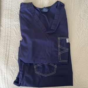 Navy blue sky scrubs size small